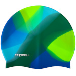 Crowell ujumismüts Swimming Silicone Multi Flame roheline-sinine 20