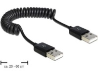 Delock kaabel USB 2.0-A male / male coiled 20-60cm