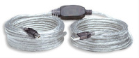 USB Kabel Manhattan A -> B St/St 11.0m silber aktiv