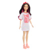 Mattel Barbie Fashionistas-Puppe mit weißem T-Shirt-Kleid