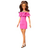 Mattel Barbie Fashionistas-Puppe mit pinkfarbenem Kleid mit Rüschenausschnitt