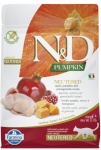 Farmina kuivtoit kassile N&D Pumpkin Cat Quail and Pomegranate Neutered Adult - Dry cat Food- 300 g