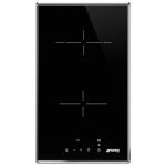 SMEG pliidiplaat SE232TX1 Domino, 2 x Hilight, 30cm, roostevaba-raam, must