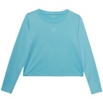 4F T-särk naistele Longsleeve F218 sinine 4FWSS24TFLOF218 33S suurus L