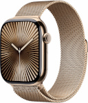 Apple Watch Series 10 GPS + Cellular 46mm Gold Titanium Case with Gold Milanese Loop - S/M