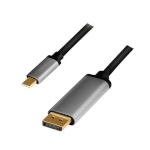 LogiLink kaabel USB-C to DP , 4K 60Hz, alu, 1.8m