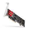 AXAGON PCIe 2x NVMe M.2 Controller | PCEM2-ND