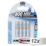 Ansmann akud 12x4 maxE NiMH Micro AAA 800mAh