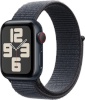 Apple Watch SE (2024) 40mm GPS + Cellular 3.Gen Midnight Aluminum Case with Ink Sport Loop, alumiinium/must