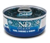 Farmina kassitoit N&D Cat Ocean Tuna, Sardine & Shrimps, 70g