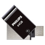 Philips mälupulk 2in1 OTG 64GB USB 2.0 + Micro B Midnight must