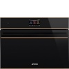 SMEG kompakt auru-kombiahi SO4604S4PNR, Dolce Stil Novo, 41L, A++, aurupuhastus, must/vask