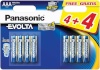 Panasonic patarei Evolta AAA 4+4tk. (LR03EGE/8B)