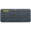 Logitech klaviatuur K380 Bluetooth Multi-Device Keyboard Dark Grey, tumehall (RUS)