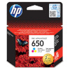 HP tindikassett no. 650 CZ102AE Tri-colour