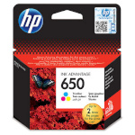 HP tindikassett no. 650 CZ102AE Tri-colour