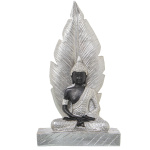 Alexandra House Living dekoratiivkuju pruun Hõbedane Akrüül Plastmass Melamiin Buddha 15x7x27cm