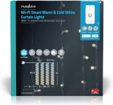 Nedis valgusriba SmartLife Decorative Light Curtain, 200 LED, Shades of White Light, WiFi, 3x 3m