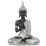 Alexandra House Living dekoratiivkuju pruun Hõbedane Plastmass Buddha 12x20x27cm