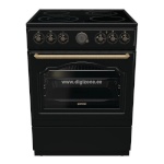 Gorenje keraamiline pliit GECS6B70CLB 60cm retro must