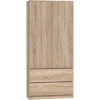 Top E Shop riidekapp SZAFA MALWA SON bedroom wardrobe/closet 5 shelves 2 doors Oak