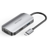 Vention dokkimisjaam USB-C Docking Station to HDMI, VGA, USB 3.0, PD 0.15m Vention TOAHB, hall