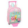 Peppa Pig ratastega koolikott Ice cream roheline roosa 22x27x10cm