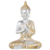 Alexandra House Living dekoratiivkuju kuldne Hõbedane Plastmass Buddha 18x28x40cm