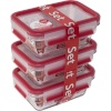 EMSA Clip&Close Glass Food Storage Box 3-tk