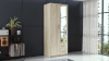 Top E Shop riidekapp ROMANA 80 SON L bedroom wardrobe/closet 5 shelves 2 doors Oak