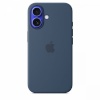 Apple kaitsekest Silicone case with MagSafe for iPhone 16 - denim