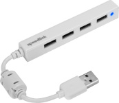 Speedlink USB jagaja Snappy Slim 4-port USB 2.0 Passive, valge (SL-140000-WE)