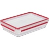 Emsa toidukarp Clip&Close Glass Food Storage Container 3L, punane