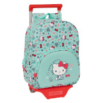 Hello Kitty ratastega koolikott Sea lovers türkiissinine 26x34x11cm