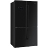 Smeg külmik FQ60NDE 182cm, 376/196 l, 39dB, puutetundlik, NoFrost, must