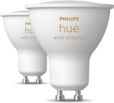 Philips LED-pirn Hue LED Smart Bulb, BT, White Ambiance, GU10, 4,2W, 2tk