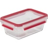 Emsa Clip&Close Glass Food Container 850 ml punane