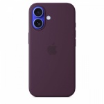 Apple kaitsekest Silicone case with MagSafe for iPhone 16 - plum