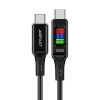 Acefast laadimiskaabel USB-C -> USB-C Acefast C7-03 1.2m, with display must