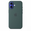 Apple kaitsekest Silicone case with MagSafe for iPhone 16 - lake Green