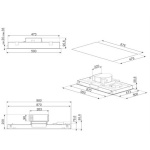 SMEG õhupuhastaja KLT9L4X 90cm, 610 m3/h, 62dB, roostevaba teras