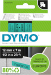 Dymo etiketiprinteri etiketid D1 12 mm x 7 m, must rohelisel taustal