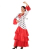 Maskeraadi kostüüm täiskasvanutele Flamenca punane Hispaania M/L