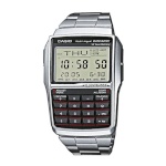 Casio meeste kell DATABANK CALCULATOR STEEL must Hõbedane