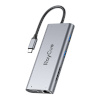 Raycue USB jagaja Hub 11w1 RayCue USB-C do 2x USB-A 2.0 480Mbps + 3x USB-A 3.2 5Gbps + SD/TF 3.0 + HDMI 4K30Hz + VGA 1080p + RJ45 + PD 3.0 100W (sary)