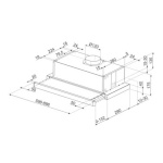 SMEG õhupuhastaja KSET91E2 integreeritav, teleskoop, 90 cm, 315 m3/h, 67 dB, roostevaba teras