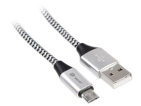 Tracer kaabel Cable USB 2.0 AM-micro 1m must-hõbedane