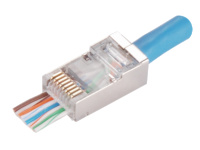 Alantec võrgukaabli otsik RJ45 Plug, CAT 5e, STP shielded straight-through plug, läbipaistev (1tk)