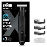 Braun habemepiiraja XT 3 XT3100 Hybrid Trimmer, must