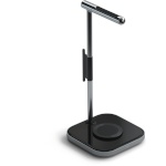 Satechi juhtmevaba laadija 2in1 Headphone Stand with Wireless Charger Space Gray